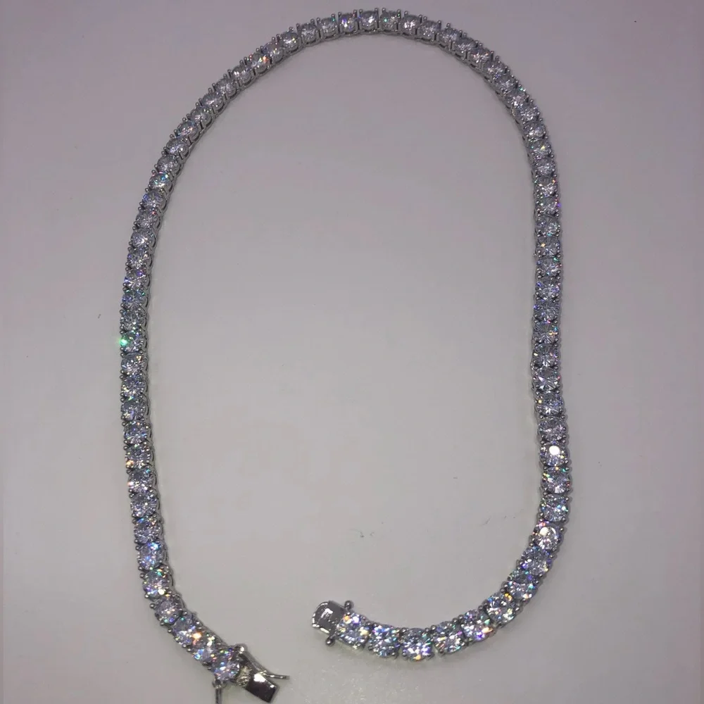 Platinum 75ct Tennis Necklace - Picture 9 of 17